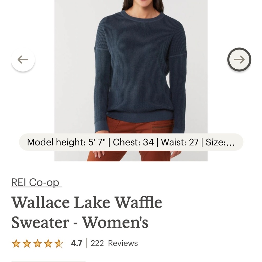 REI Co-op 
Wallace Lake Waffle Sweater - Women's